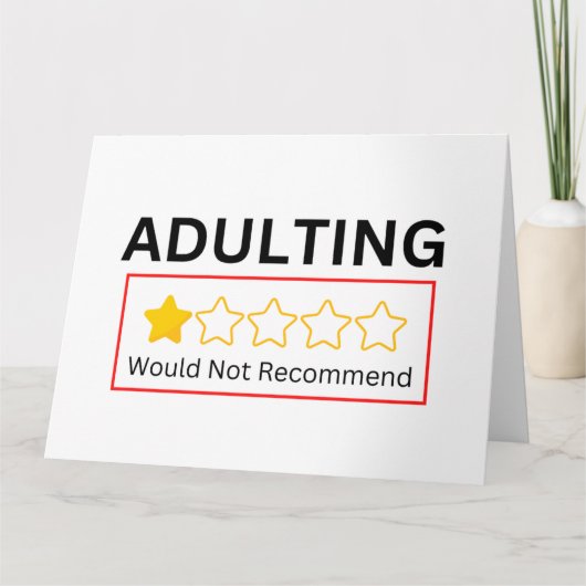 姦淫1つ星は誕生日を推奨しないおもしろい カード (正面)