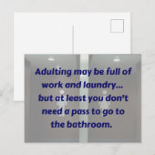 姦淫:バスルームのパスはがき ポストカード (正面/裏面)