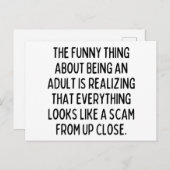 姦淫？私は推薦しない ポストカード (正面/裏面)