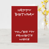 姪お気に入りのの誕生日カード カード (黄色い花)