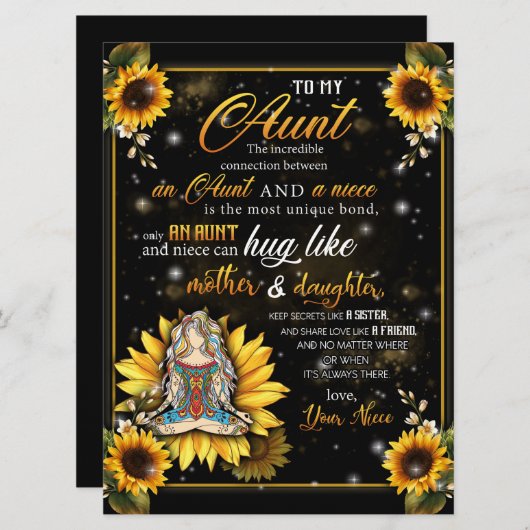 姪からのかわいいひまわりさん メニュー (正面/裏面)