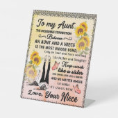 姪からのひまわりの贈り物 台座サイン (正面)