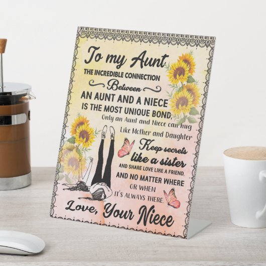 姪からのひまわりの贈り物 台座サイン (インサイチュ)