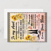 姪からのひまわりの贈り物 案内ポストカード (正面/裏面)