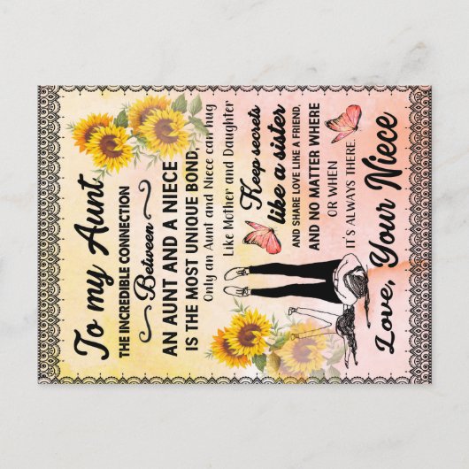 姪からのひまわりの贈り物 案内ポストカード (正面)