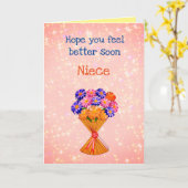 姪かわいらしの挨拶が早く良くなる カード (黄色い花)