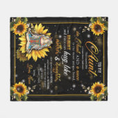 姪かパーソナライズされたら叔母への手紙 フリースブランケット (正面(横))