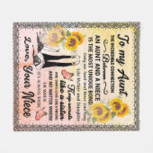 姪かパーソナライズされたら叔母への手紙 フリースブランケット (正面(横))