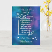 姪がパーソナライズハイスクール卒業引用文 カード (黄色い花)