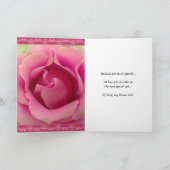 姪っ子が花の女の子？ピンクドレス 招待状 (内部)