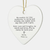 姪っ子のおばさんからのキュートおばさんプレゼントおばさんクリスマス セラミックオーナメント (左)