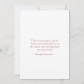 姪っ子の卒業おめでとう キャップとケーキ (裏面)