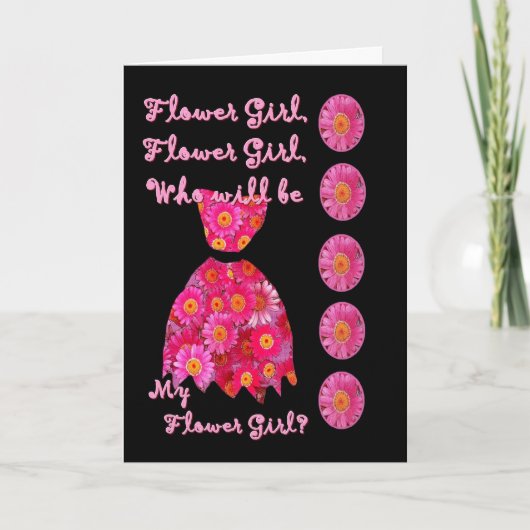 姪っ子の 花嫁 披露宴 招待 ピンクと赤のドレス 招待状 (正面)