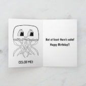 姪っ子誕生日カード – かわいいクラゲ カード (内部)