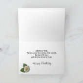 姪っ子、ハッピーバースデーと絵を描バラ カード (内部)