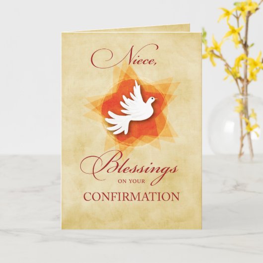 姪っ子,確認祝い恵み鳩 カード (黄色い花)