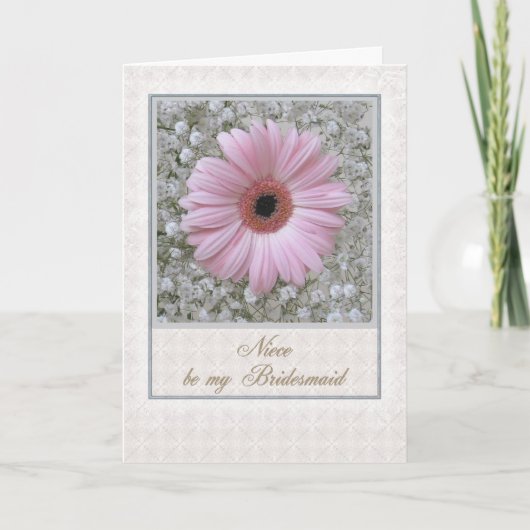 姪っ子 – 私の花嫁のカードになる 招待状 (正面)