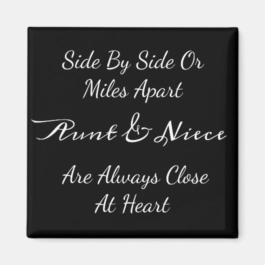 「姪との愛の名言：隣り合って、または遠く離れて」 マグネット (正面)