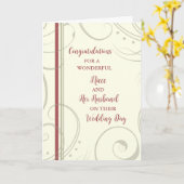 姪と夫の結婚式のお祝い カード (黄色い花)