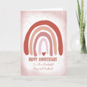 姪と夫の記念日ソフトピンクの水色 カード (正面)