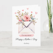 姪に幸せな母親の日かわいらし カード (正面)