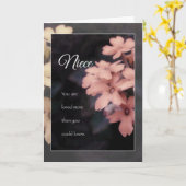 姪のためのガーデンフロックスフラワー誕生日カード カード (黄色い花)