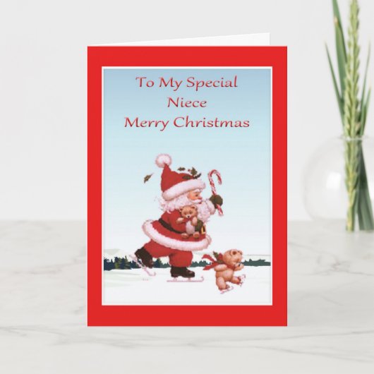 姪のためのクリスマスカード シーズンカード (正面)