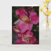 姪のためのバースデー・カード カード (黄色い花)