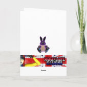 姪のための卵が付いているハッピーイースターのバニー、 シーズンカード (裏面)