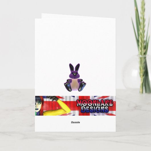 姪のための卵が付いているハッピーイースターのバニー、 シーズンカード (裏面)