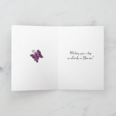 姪のための明かわいらしるいお洒落誕生日 カード (内部)