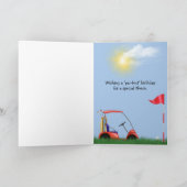 姪のティー上のゴルフボール カード (内部)