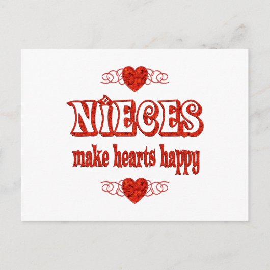 姪のハート ポストカード (正面)