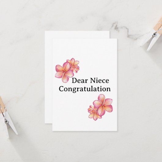 姪の卒業カード カード (正面/裏面インサイチュ)