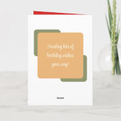 姪の名前を追加する写真赤い黄色の誕生日 カード (裏面)