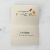 姪の宗教三離れ人の感謝祭 シーズンカード (内部)