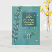 姪の宗教第11誕生日手描きルック カード (黄色い花)