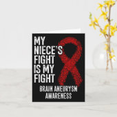 姪の戦いは私の脳動脈瘤認識度 カード (黄色い花)