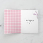 姪の最初のイースターバニーホリデーカード シーズンカード (内部)