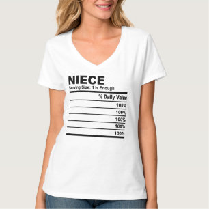 姪の栄養事実カスタム女パーソナライズされた性 Tシャツ