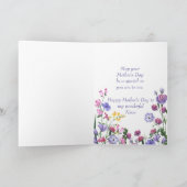 姪の母の日のカラフルな庭の花 シーズンカード (内部)