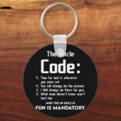 姪の甥の叔父5つのカッコいい物 キーホルダー (正面)