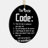 姪の甥の叔父5つのカッコいい物 セラミックオーナメント (右)