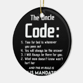 姪の甥の叔父5つのカッコいい物 セラミックオーナメント (左)