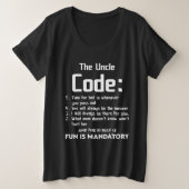 姪の甥の叔父5つのカッコいい物 プラスサイズTシャツ (デザイン正面)