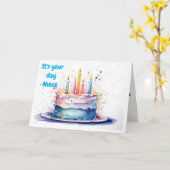 **姪の祝**誕生日 カード (黄色い花)