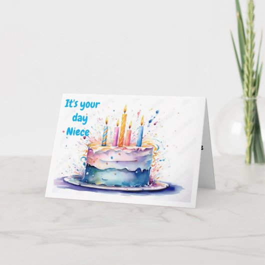 **姪の祝**誕生日 カード (正面)