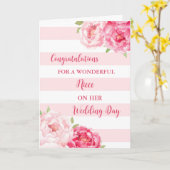 姪の結婚式当日おめでとう カード (黄色い花)