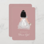 姪の花女子ジュニア花嫁プロポーザルのカード 招待状 (正面/裏面)