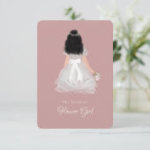 姪の花女子ジュニア花嫁プロポーザルのカード 招待状 (スタンド正面)
